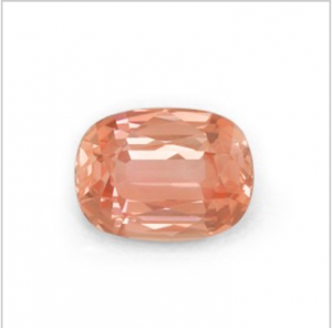 A padparadscha sapphire with a more orange hue แซฟไฟร์ที่มีเฉดสีออกสีส้ม