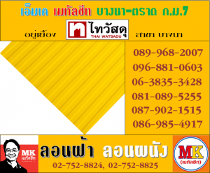 แผ่นเมทัลชีทรีดลอนผนัง-รีดลอนฝ้า ที่ เอ็มเค เมทัลชีท
