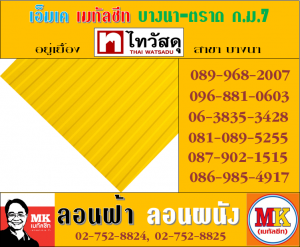 แผ่นเมทัลชีทรีดลอนผนัง-รีดลอนฝ้า  ที่ เอ็มเค เมทัลชีท