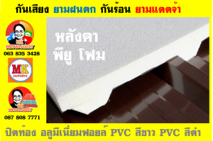 หลังคาเมทัลชีท ติด พียู โฟม (Metal Sheet PU Foam)