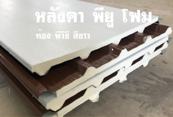 หลังคา พียูโฟม เคลือบสี